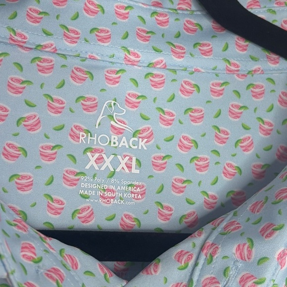 Men's Short Sleeve Performance Polo Pink Cocktail Drink Size XXXL Golf - Picture 8 of 8